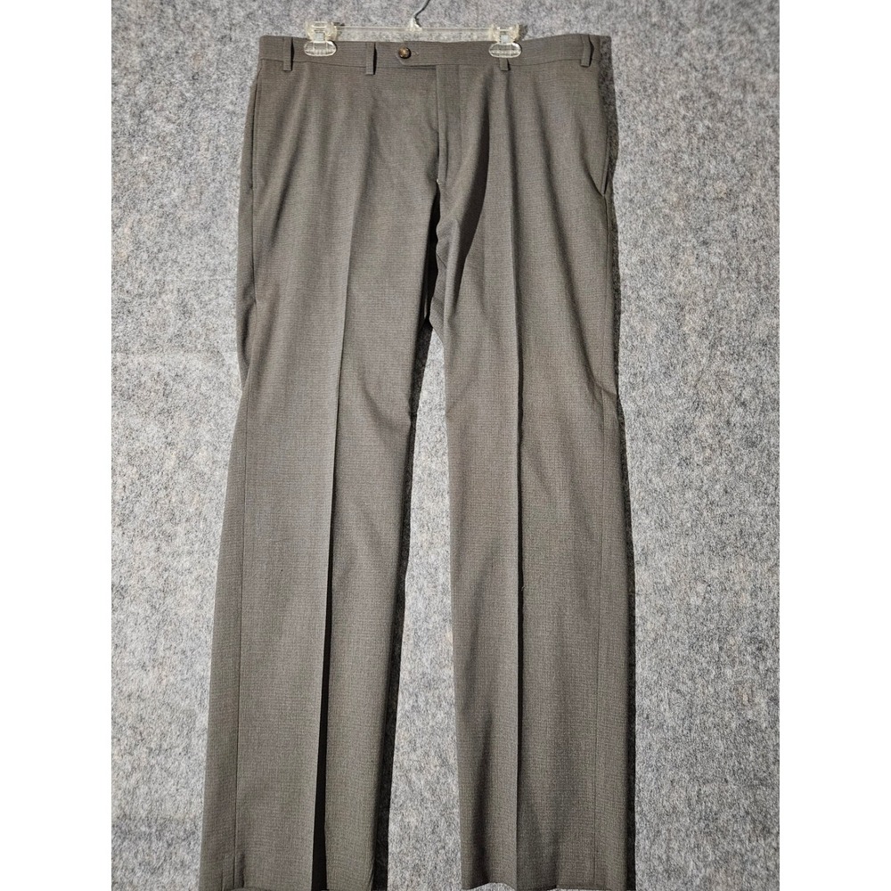 Ralph Lauren Dress Pants Mens Gray Flat Front 36x32